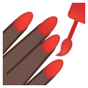 Android Pie; U+1F485 U+1F3FF; Emoji