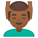 Android Pie; U+1F486 U+1F3FE U+200D U+2642 U+FE0F; Emoji