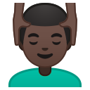 Android Pie; U+1F486 U+1F3FF U+200D U+2642 U+FE0F; Emoji