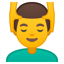 Android Pie; U+1F486 U+200D U+2642 U+FE0F; Emoji