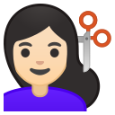 Android Pie; U+1F487 U+1F3FB U+200D U+2640 U+FE0F; Emoji