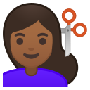 Android Pie; U+1F487 U+1F3FE U+200D U+2640 U+FE0F; Emoji
