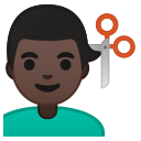 Android Pie; U+1F487 U+1F3FF U+200D U+2642 U+FE0F; Emoji