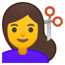 Android Pie; U+1F487 U+200D U+2640 U+FE0F; Emoji
