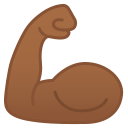 Android Pie; U+1F4AA U+1F3FE; Emoji