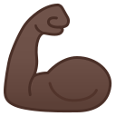 Android Pie; U+1F4AA U+1F3FF; Emoji