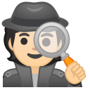 Android Pie; U+1F575 U+1F3FB; Emoji