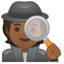 Android Pie; U+1F575 U+1F3FE; Emoji