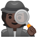 Android Pie; U+1F575 U+1F3FF; Emoji