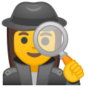 Android Pie; U+1F575 U+FE0F U+200D U+2640 U+FE0F; Emoji