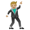 Android Pie; U+1F57A U+1F3FC; Emoji