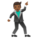 Android Pie; U+1F57A U+1F3FE; Emoji