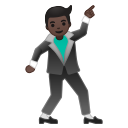 Android Pie; U+1F57A U+1F3FF; Emoji