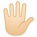Android Pie; U+1F590 U+1F3FB; Emoji