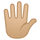 Android Pie; U+1F590 U+1F3FC; Emoji