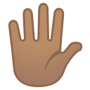 Android Pie; U+1F590 U+1F3FD; Emoji