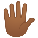 Android Pie; U+1F590 U+1F3FE; Emoji