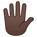 Android Pie; U+1F590 U+1F3FF; Emoji