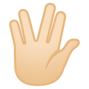 Android Pie; U+1F596 U+1F3FB; Emoji
