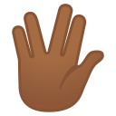 Android Pie; U+1F596 U+1F3FE; Emoji