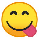 Android Pie; U+1F60B; Emoji