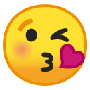 Android Pie; U+1F618; Emoji