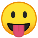 Android Pie; U+1F61B; Emoji