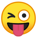 Android Pie; U+1F61C; Emoji