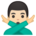 Android Pie; U+1F645 U+1F3FB U+200D U+2642 U+FE0F; Emoji