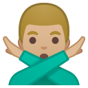 Android Pie; U+1F645 U+1F3FC U+200D U+2642 U+FE0F; Emoji