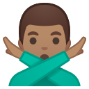 Android Pie; U+1F645 U+1F3FD U+200D U+2642 U+FE0F; Emoji