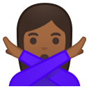Android Pie; U+1F645 U+1F3FE U+200D U+2640 U+FE0F; Emoji