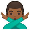 Android Pie; U+1F645 U+1F3FE U+200D U+2642 U+FE0F; Emoji