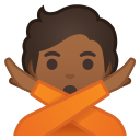 Android Pie; U+1F645 U+1F3FE; Emoji