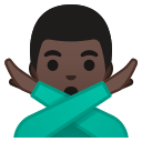 Android Pie; U+1F645 U+1F3FF U+200D U+2642 U+FE0F; Emoji