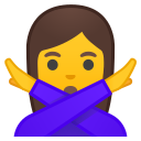 Android Pie; U+1F645 U+200D U+2640 U+FE0F; Emoji