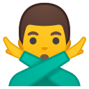 Android Pie; U+1F645 U+200D U+2642 U+FE0F; Emoji