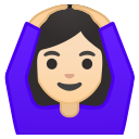 Android Pie; U+1F646 U+1F3FB U+200D U+2640 U+FE0F; Emoji