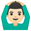 Android Pie; U+1F646 U+1F3FB U+200D U+2642 U+FE0F; Emoji