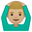 Android Pie; U+1F646 U+1F3FC U+200D U+2642 U+FE0F; Emoji