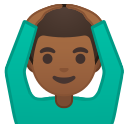 Android Pie; U+1F646 U+1F3FE U+200D U+2642 U+FE0F; Emoji
