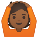 Android Pie; U+1F646 U+1F3FE; Emoji