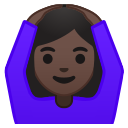 Android Pie; U+1F646 U+1F3FF U+200D U+2640 U+FE0F; Emoji