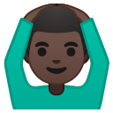 Android Pie; U+1F646 U+1F3FF U+200D U+2642 U+FE0F; Emoji