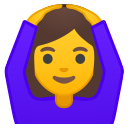 Android Pie; U+1F646 U+200D U+2640 U+FE0F; Emoji