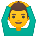 Android Pie; U+1F646 U+200D U+2642 U+FE0F; Emoji