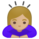 Android Pie; U+1F647 U+1F3FC U+200D U+2640 U+FE0F; Emoji