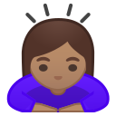 Android Pie; U+1F647 U+1F3FD U+200D U+2640 U+FE0F; Emoji