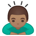 Android Pie; U+1F647 U+1F3FD U+200D U+2642 U+FE0F; Emoji