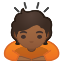 Android Pie; U+1F647 U+1F3FE; Emoji